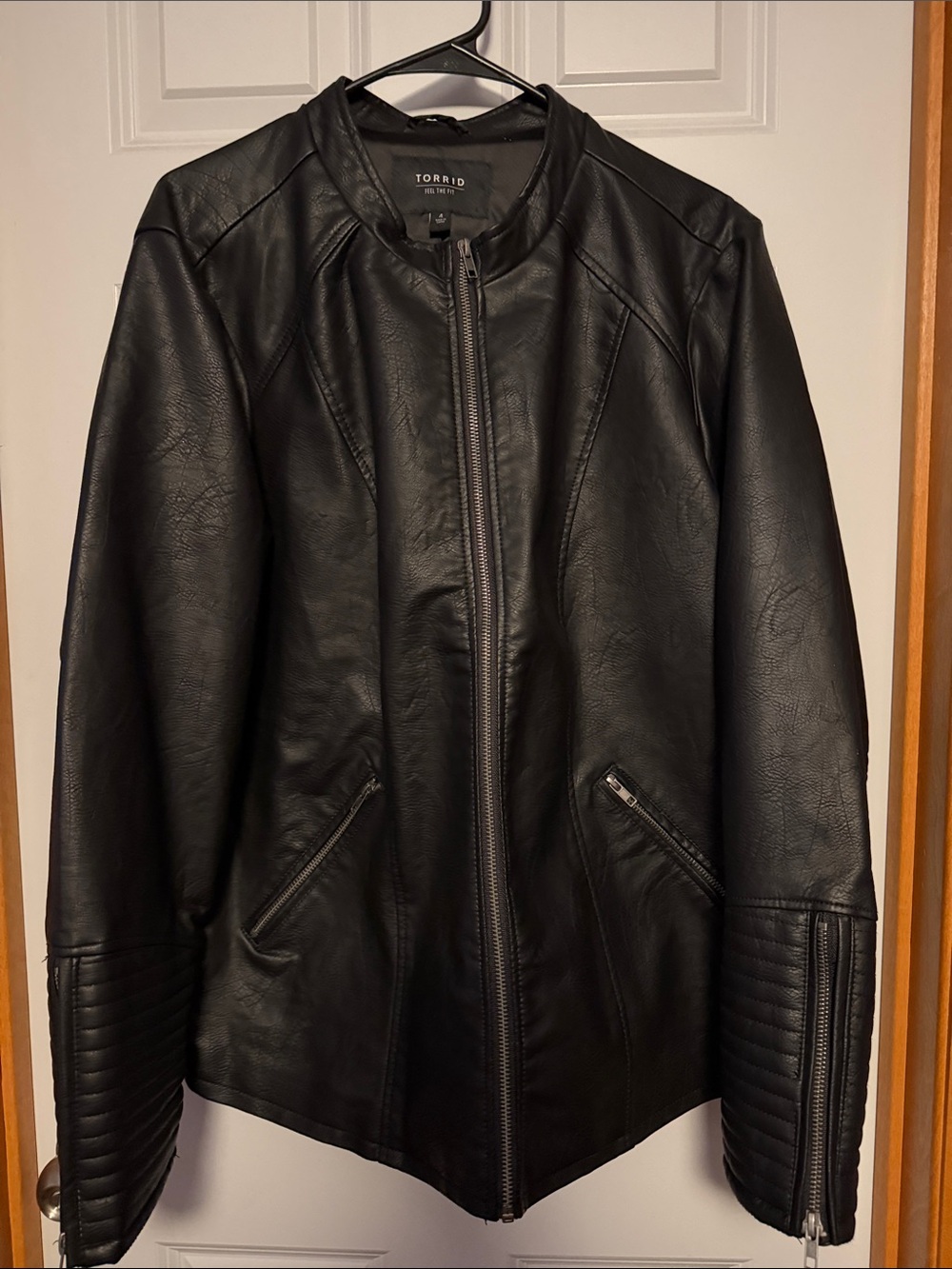 torrid 4x NWOT Black Faux Leather Zip-Front Moto Jacket